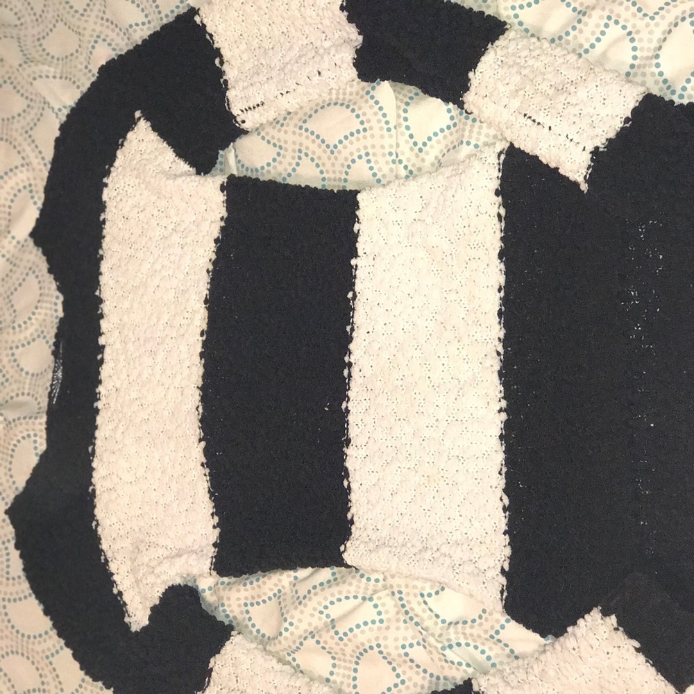 Black and white striped sweater